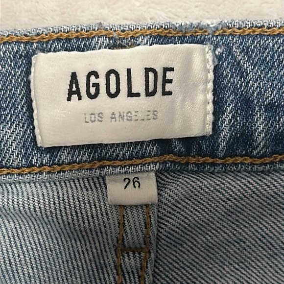 Women’s AGOLDE Sophie Jeans Mid Rise Light Wash Knee Rip‎ Skinny Fit Size 26 - Picture 7 of 10